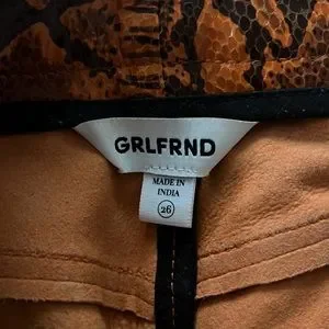 GRLFRND Pants Jumpsuits Grlfrnd Shiloh Snake Print Leather